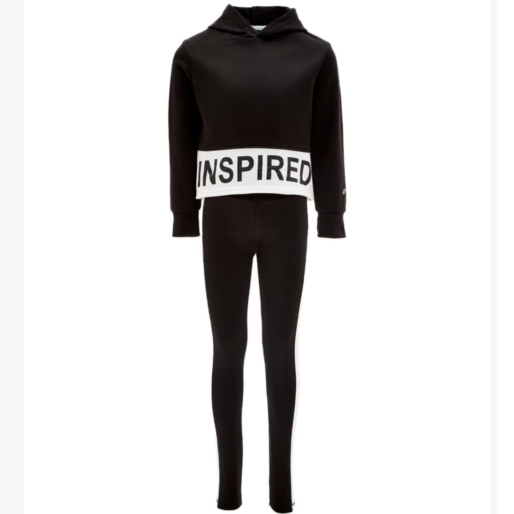 Marika black hoodie and leggings set. SZ.5/6. NWT